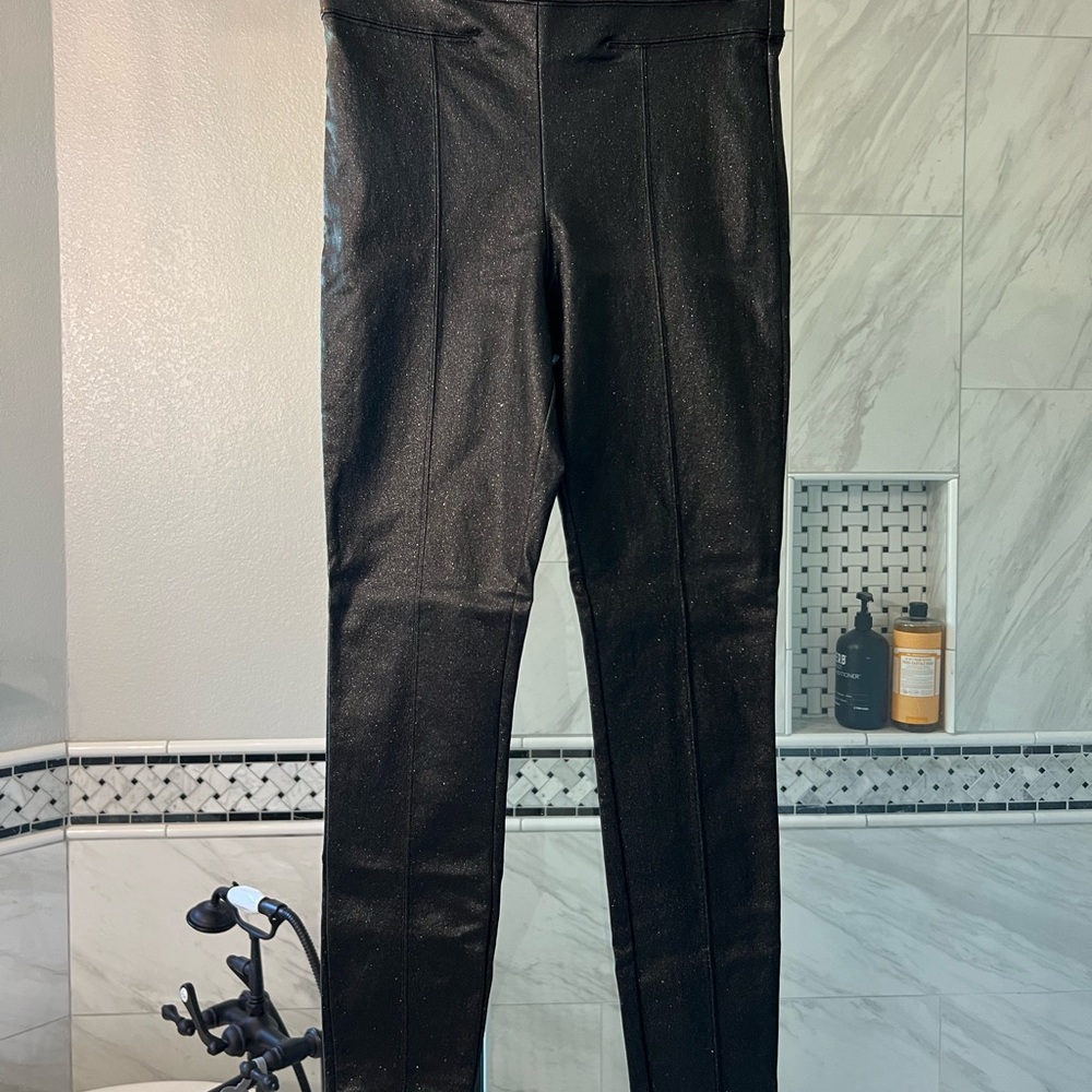 Anna & Ava Metallic Black Leggings